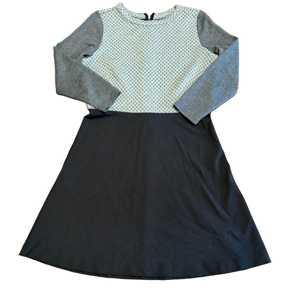 Ann Taylor LOFT 3/4 Sleeve Fit N Flare Dress Size 10 Stretchy Quilted Bodice EUC